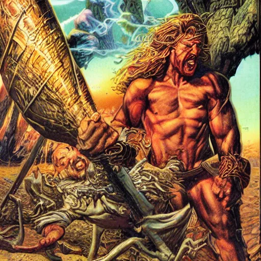 Image similar to hammer of the gods, Darrell k sweet, Joe Jusko, Alan Lee