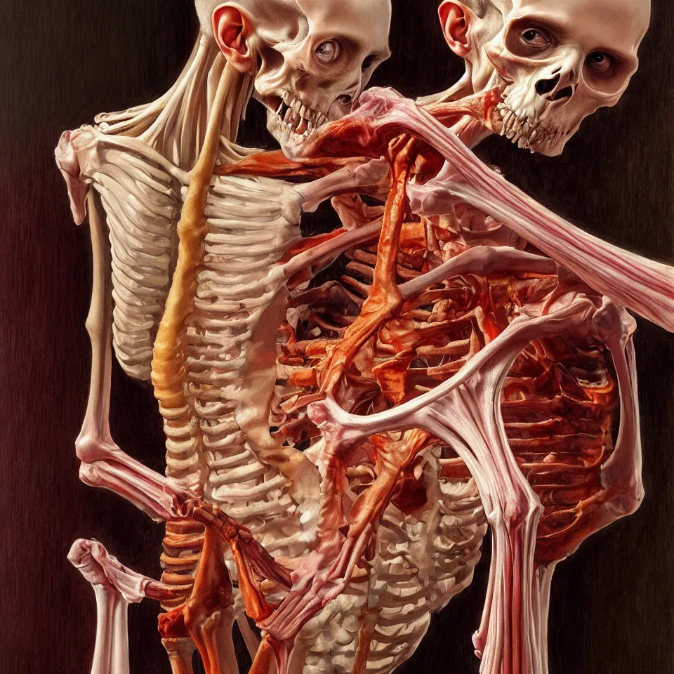 Image similar to bright realistic anorexic man ribs boney puking, appartment, rotten flesh, diffuse lighting, fantasy, intricate, elegant, highly detailed, lifelike, photorealistic, digital painting, artstation, illustration, concept art, smooth, sharp focus, art by francis bacon and jenny saville