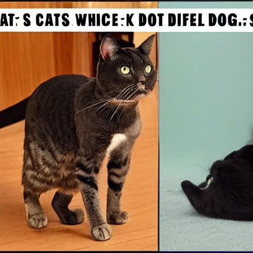 Image similar to A cat vs dog difference