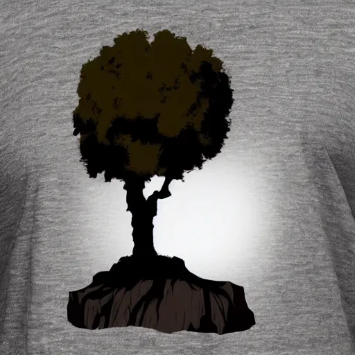 Prompt: screaming bob ross in shape of a tree