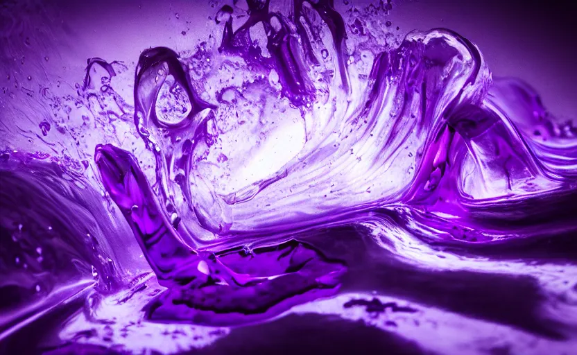 Image similar to warlock sumerge, beautiful purple liquid, purple oozing pool pit, cinematic lighting, various refining methods, micro macro autofocus, ultra definition, award winning photo