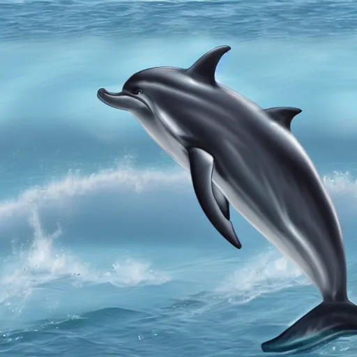Prompt: photorealistic dolphin