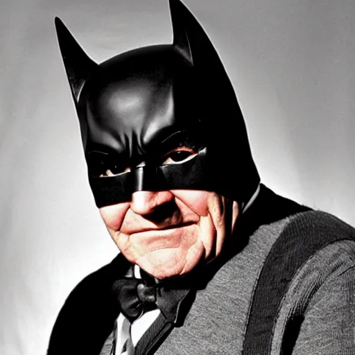 Image similar to ed asner as the batman