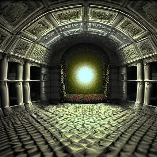 Prompt: hyperrealism photography computer simulation visualisation of parallel dark universe detailed old bath in the detailed ukrainian village garden in dramatic scene from movie the big lebowski ( 1 9 9 8 ) by taras shevchenko and alejandro jodorowsky and andrei tarkovsky rendered in mandelbulb 4 d fractal