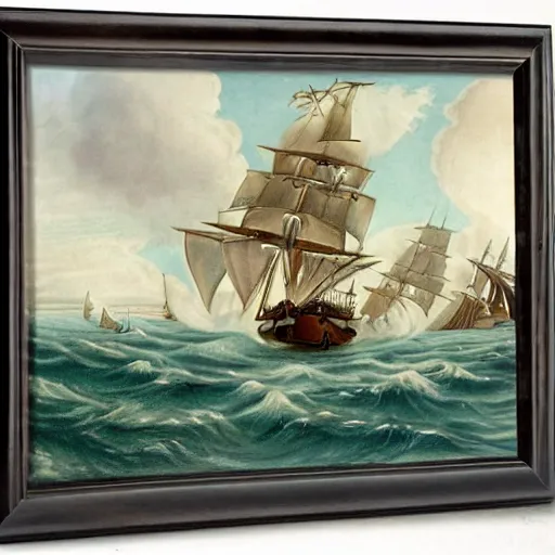 Image similar to seamonster attacking a ship, by george philip reinagle