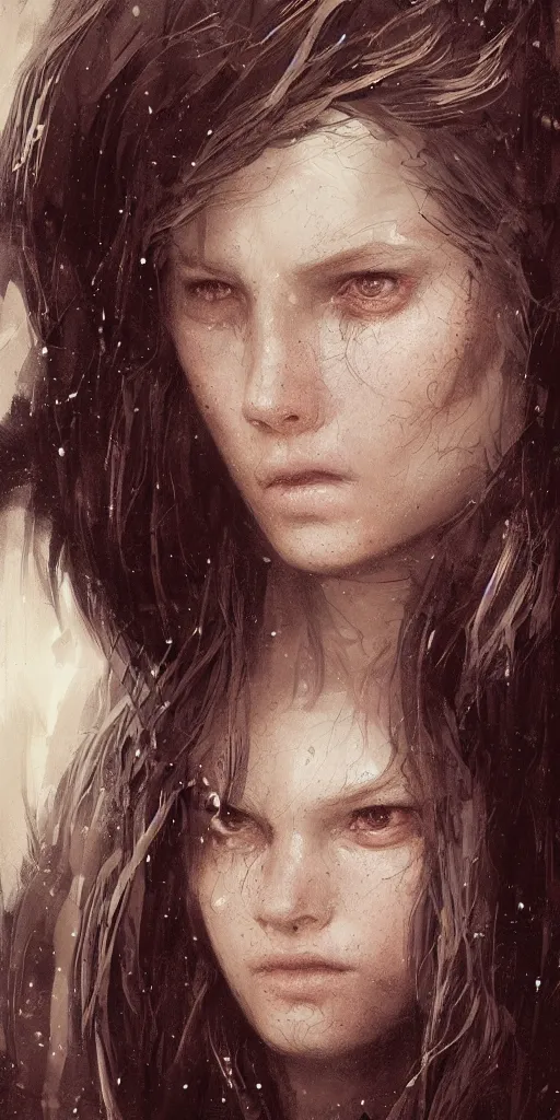 Image similar to portrait of a young witch, true anatomy, detailed face, highly detailed, by greg rutkowski