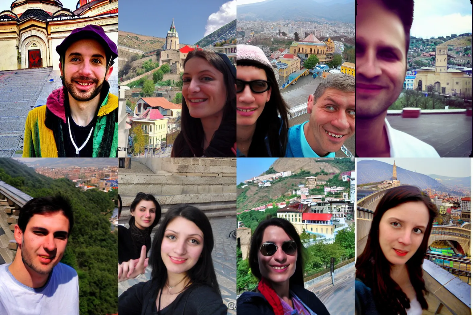 Prompt: selfy in tbilisi, photo 2 0 1 0