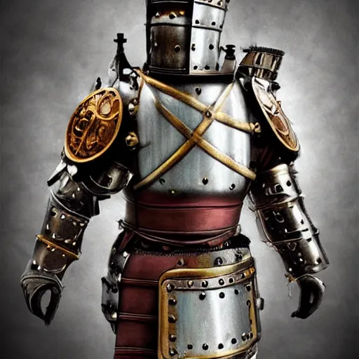 Prompt: a steampunk roman knight in the style of anti-art trending on artstation deviantart Pinterest detailed realistic HD 8k High Resolution