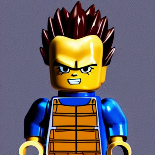 Image similar to a 3 d render of a vegeta lego, 4 k