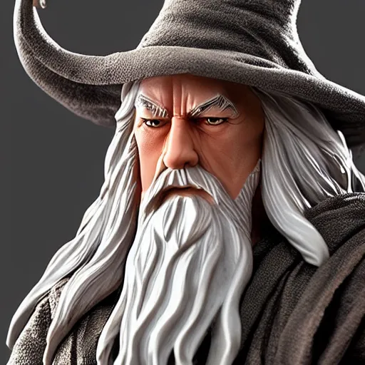 Prompt: Gandalf as a figurine, artstation, studio, light, 8K