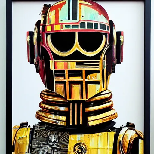 Prompt: painting of c - 3 p 0 by sandra chevrier