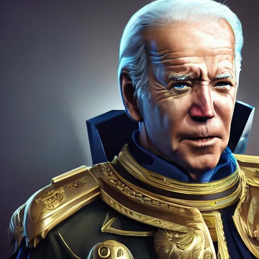 Prompt: god emperor biden, artstation, cgsociety