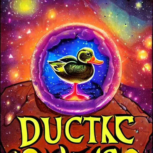 Prompt: duck cosmic horror