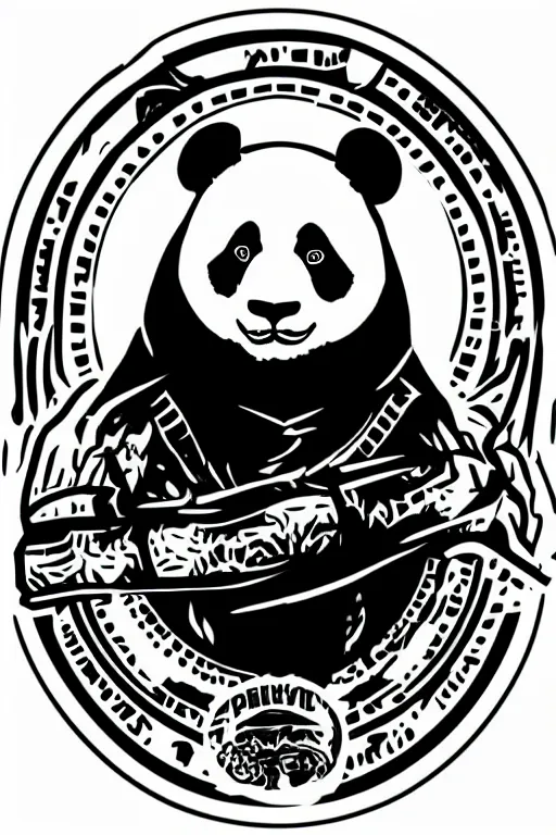 Image similar to Portrait of a panda as a wrestler, sticker, colorful, illustration, highly detailed, simple, smooth and clean vector curves, no jagged lines, vector art, smooth