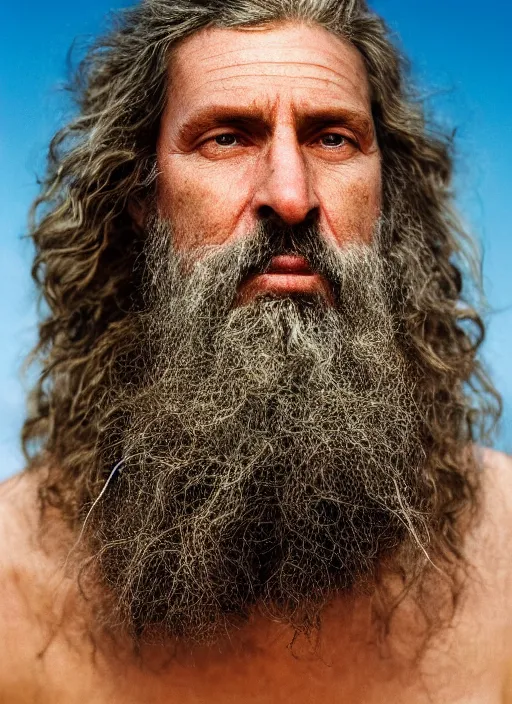 Image similar to closeup portrait of john the baptist, depth of field, zeiss lens, detailed, symmetrical, centered, fashion photoshoot, by Annie Leibovitz and Steve McCurry, David Lazar, Jimmy Nelsson, Breathtaking, 8k resolution, extremely detailed, beautiful, establishing shot, artistic, hyperrealistic, beautiful face, octane render