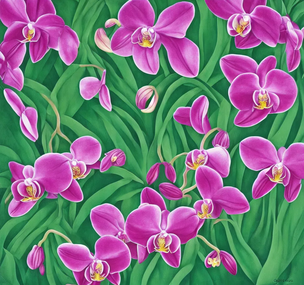 Prompt: orchid splendid, by georgia o keeffe