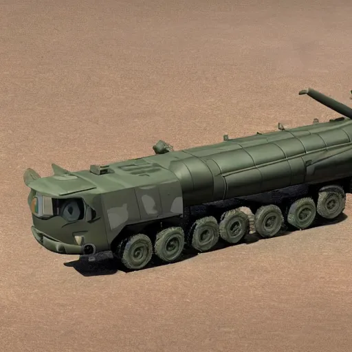 Image similar to HIMARS with missile, Pixar, detailed