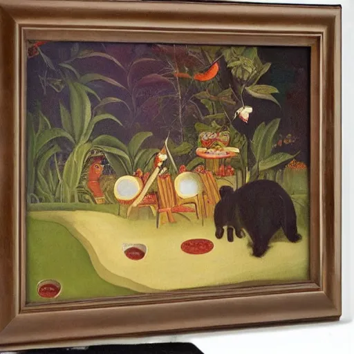 Image similar to Pizza Party by Henri Rousseau