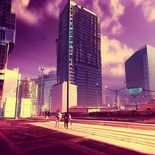 Image similar to tel aviv as an utopian cyberpunk city epic sky photography octane render hyper realistic detailed