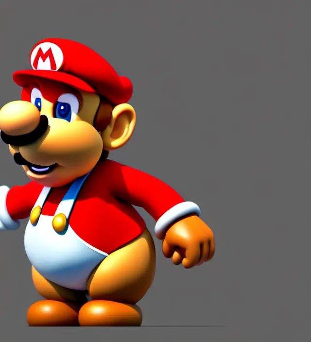 Image similar to studio 3 d render of a capybara mario character, white background, perfectly shaded, trending on artstation, octane render, unreal engine 5 render