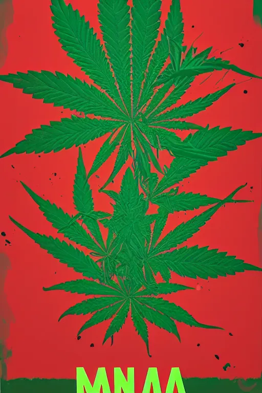 Prompt: marijuana poster by sachin teng, miami, organic painting, asymmetrical, interesting, marijuana smoke, matte paint, hard edges, energetic, 3 d shapes, smoke, green, masterpiece