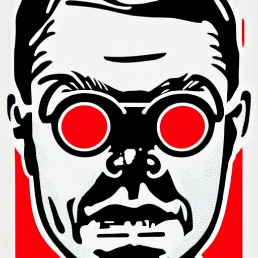 Image similar to individual alan turing silk screen butcher billy style