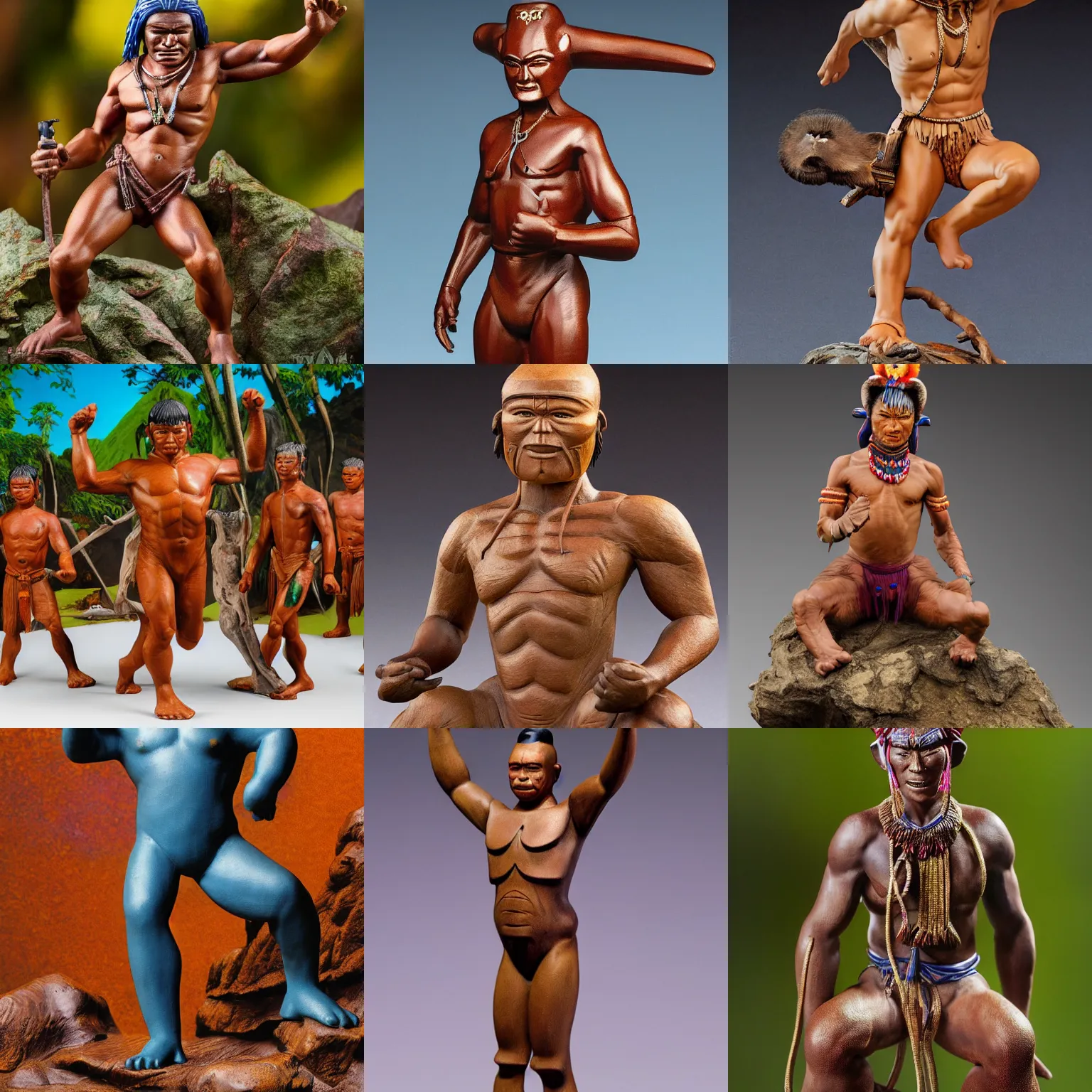 Prompt: a still high quality figurine of a selk ´ nam people by frank frazetta, alex ross, lisa frank, dynamic pose, detailed product photo, sharp focus, tone mapped, epic composition 8 5 mm, f. 1 4, zoom out