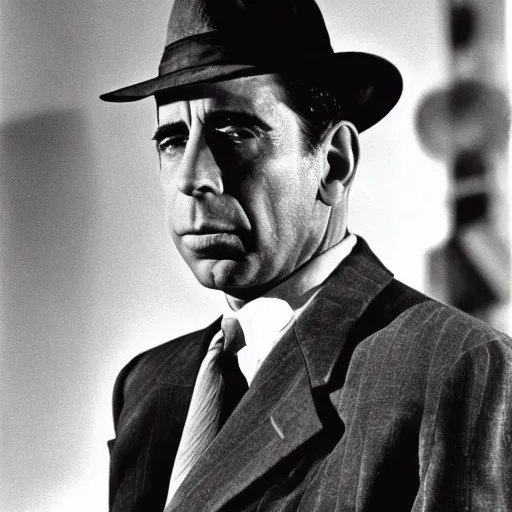 Prompt: Humphrey Bogart in Casablanca, high resolution, intricate details, soft lighting