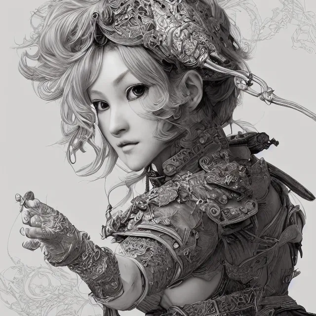 Image similar to the portrait of neutral good colorful female cleric bard as absurdly beautiful, gorgeous, elegant, sophisticated gravure idol, an ultrafine hyperdetailed illustration by kim jung gi, irakli nadar, intricate linework, sharp focus, bright colors, octopath traveler, final fantasy, unreal engine 5 highly rendered, global illumination, radiant light, detailed and intricate environment