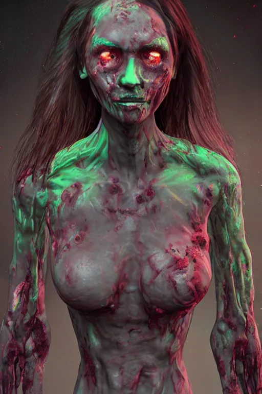 Image similar to cosmic horror zombie necromancer portrait by binx.ly rendered by discodiffusion 8k 3d unrealengine