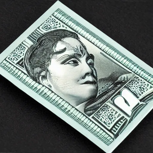 Image similar to robot intaglio banknote