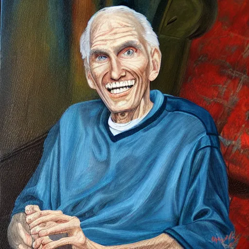 Image similar to super old 8 0 year old jerma 9 8 5, old 9 0 year old jerma, super detailed painting