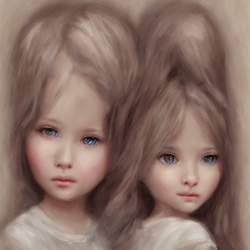 Image similar to portrait of a cute girl painted by Nicoletta Ceccoli, detailed, award winning, digital painting, artstation, concept art, smooth, sharp focus, illustration,