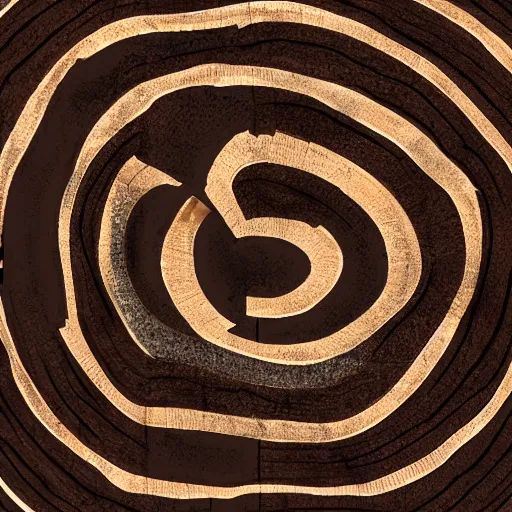 Image similar to simple logo of a circle, tree trunk cross section with age rings