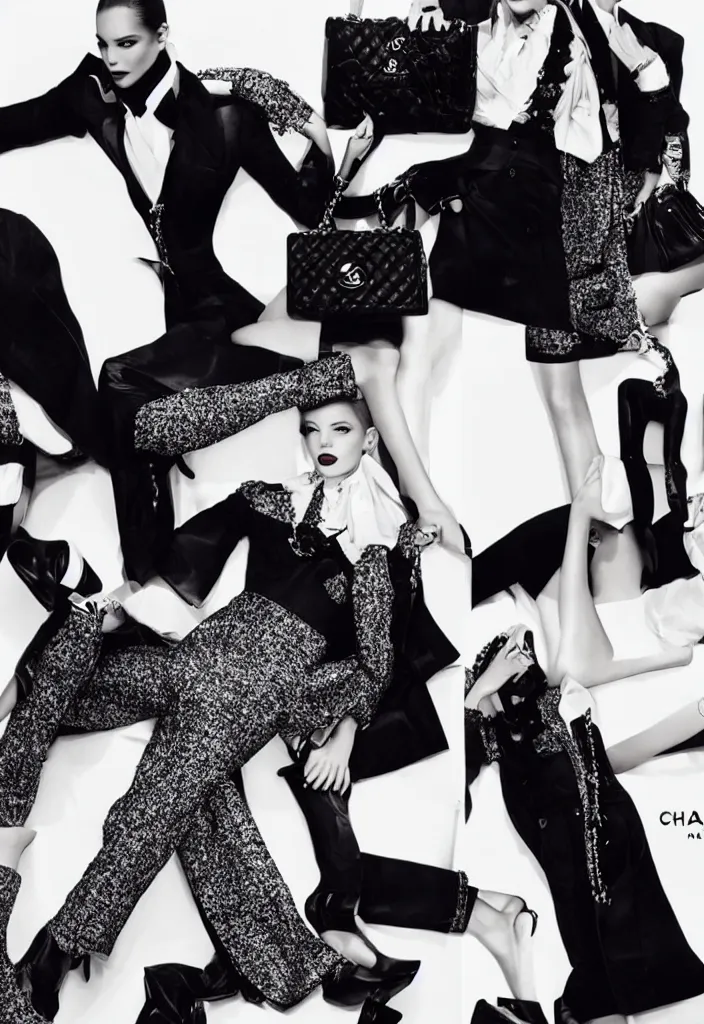 Image similar to Chanel advertising campaign.