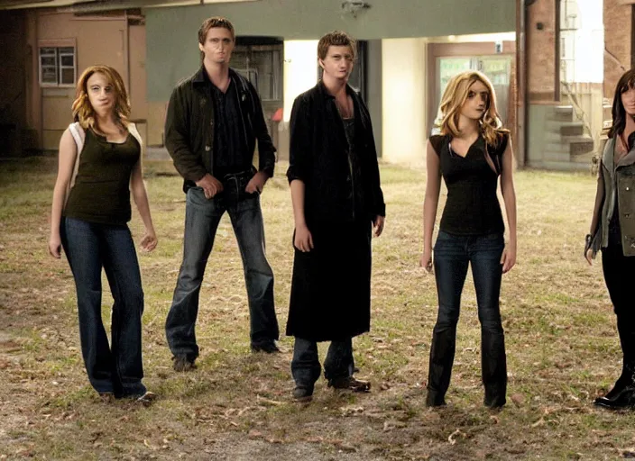 Prompt: Scene from the 2007 supernatural drama television series Buffy The Vampire Slayer