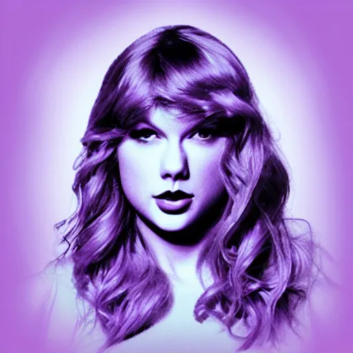 Image similar to purple Taylor Swift made of purple