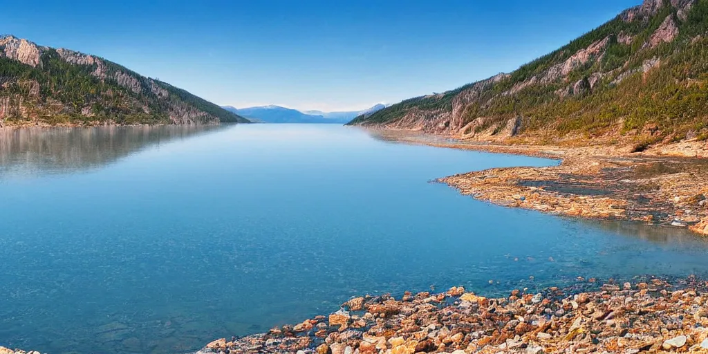 Image similar to photo of an Baikal lake, stunning landscape