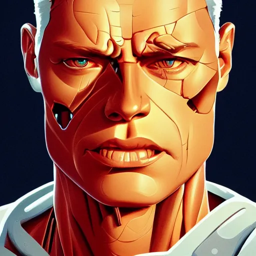 Image similar to face icon stylized minimalist the terminator, loftis, cory behance hd by jesper ejsing, by rhads, makoto shinkai and lois van baarle, ilya kuvshinov, rossdraws global illumination