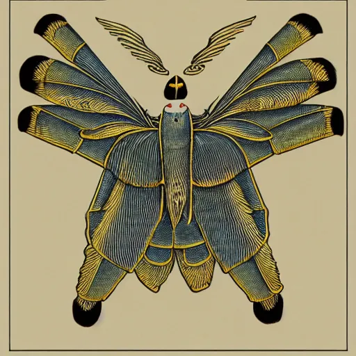 Image similar to Mothra coat of arms