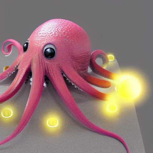 Image similar to smile octopus, octane render