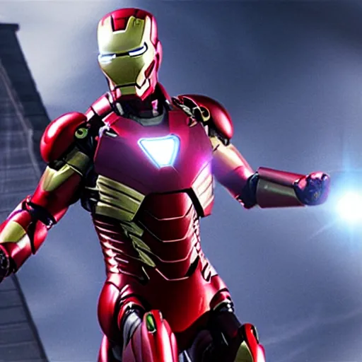 Image similar to film still of Tom Cruise as Ironman in the Avengers