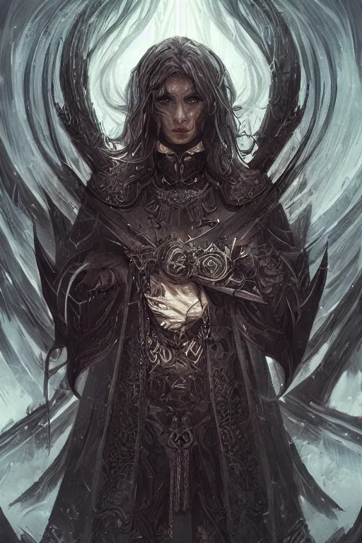 Image similar to A portrait of a dark occult priest by ross tran, hyper-detailed, intricate, wide angle, beautiful, fantasy, concept art