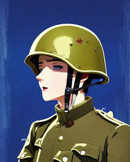 Image similar to ww 2 german soldier, snow, helmet | | very very anime!!!, fine - face, audrey plaza, realistic shaded perfect face, fine details. anime. realistic shaded lighting poster by ilya kuvshinov katsuhiro otomo ghost - in - the - shell, magali villeneuve, artgerm, jeremy lipkin and michael garmash and rob rey