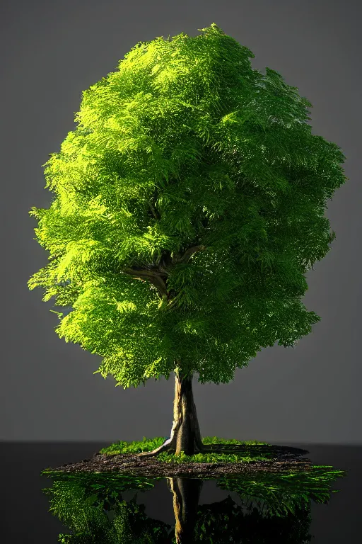 Prompt: a tree, ray tracing unreal engine render, intricate, elegant, highly detailed, smooth, sharp focus, artstation