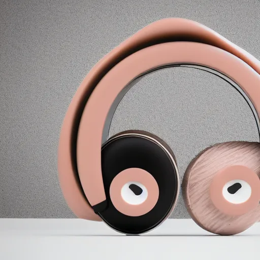 Image similar to wireless cat tail headphone stand, futuristic, techno, cyberpunk, product design, render, cute, swag, geometric, fun, iconic, 4 k, 3 d