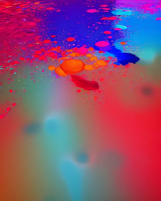 Image similar to color pigments spread out in water, look like someone is dancing, dream, unreal 5, trending on artstation