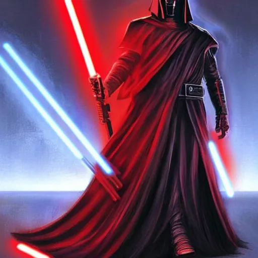 Image similar to keanu reeves as darth revan, artstation hall of fame gallery, editors choice, #1 digital painting of all time, most beautiful image ever created, emotionally evocative, greatest art ever made, lifetime achievement magnum opus masterpiece, the most amazing breathtaking image with the deepest message ever painted, a thing of beauty beyond imagination or words, 4k, highly detailed, cinematic lighting