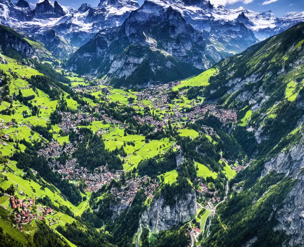 Image similar to Amazing Switzerland Landscape that are out of this world 8k