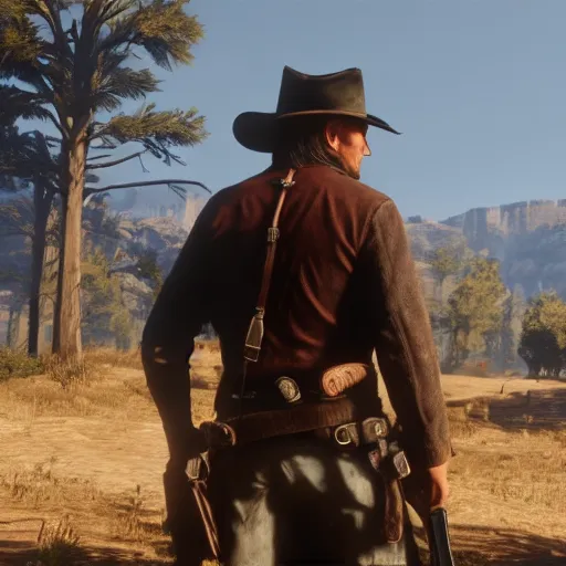 Image similar to Liam Neeson in Red Dead Redemption 2, 4k HDR